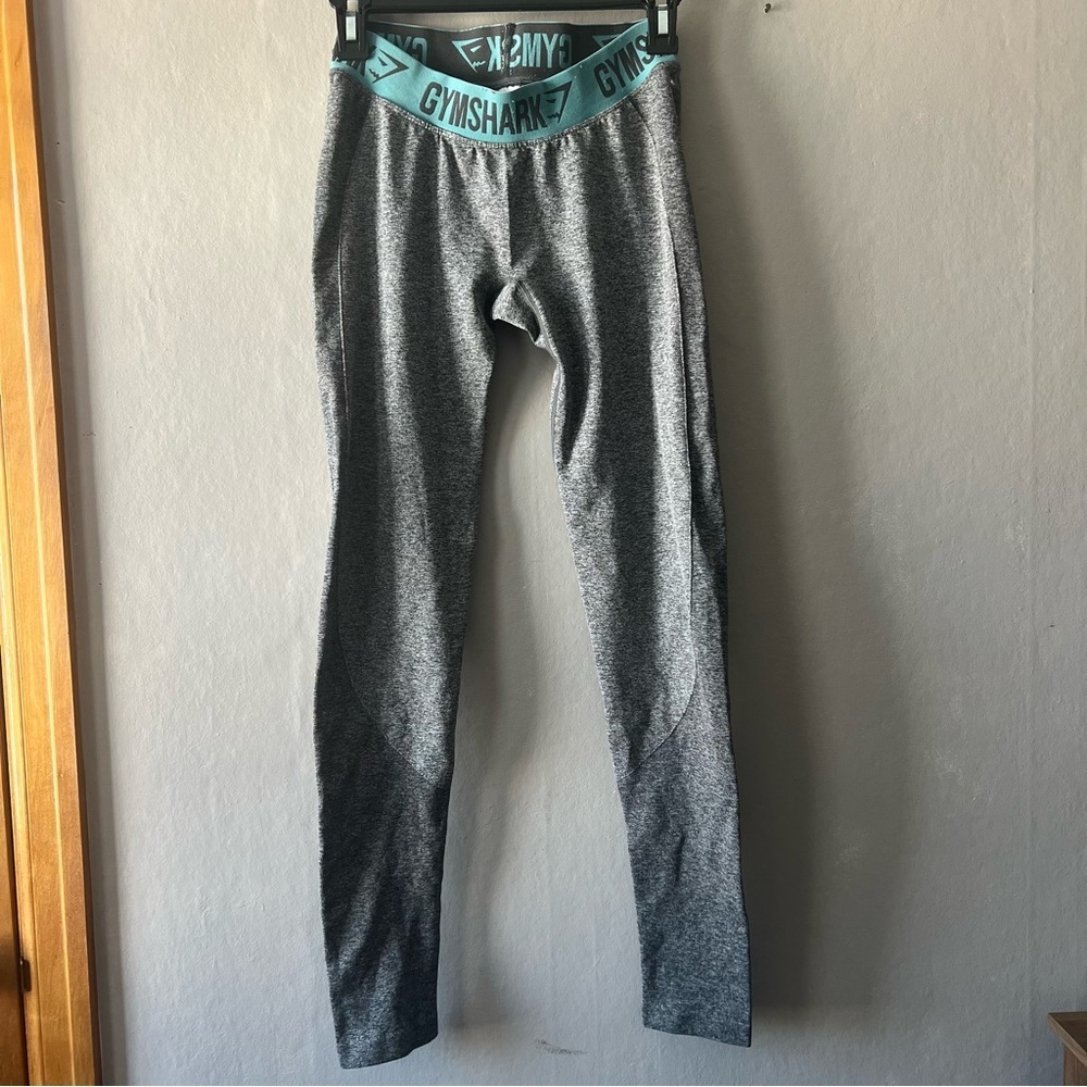 Gymshark Flex Seamless Leggings Grey Teal Size Medium